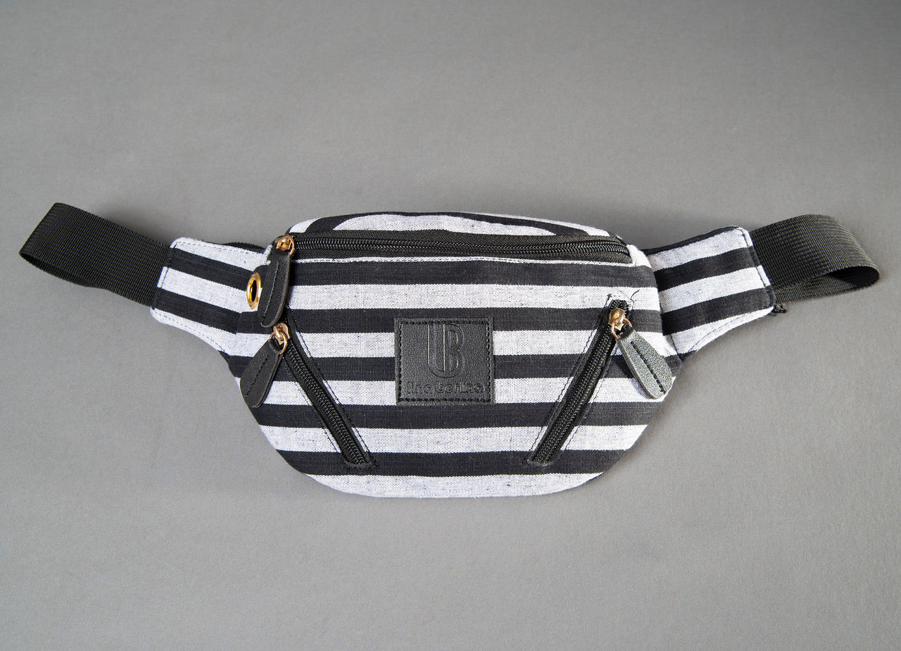 LB Lina Berlina Hip bag white and black