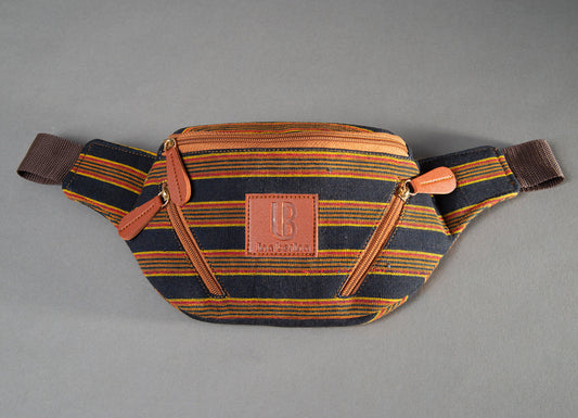 LB Lina Berlina hip bag lurik brown and black