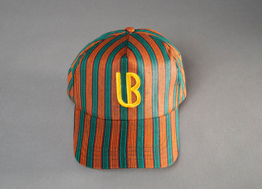 LB Lina Berlina Cap lurik brown and green